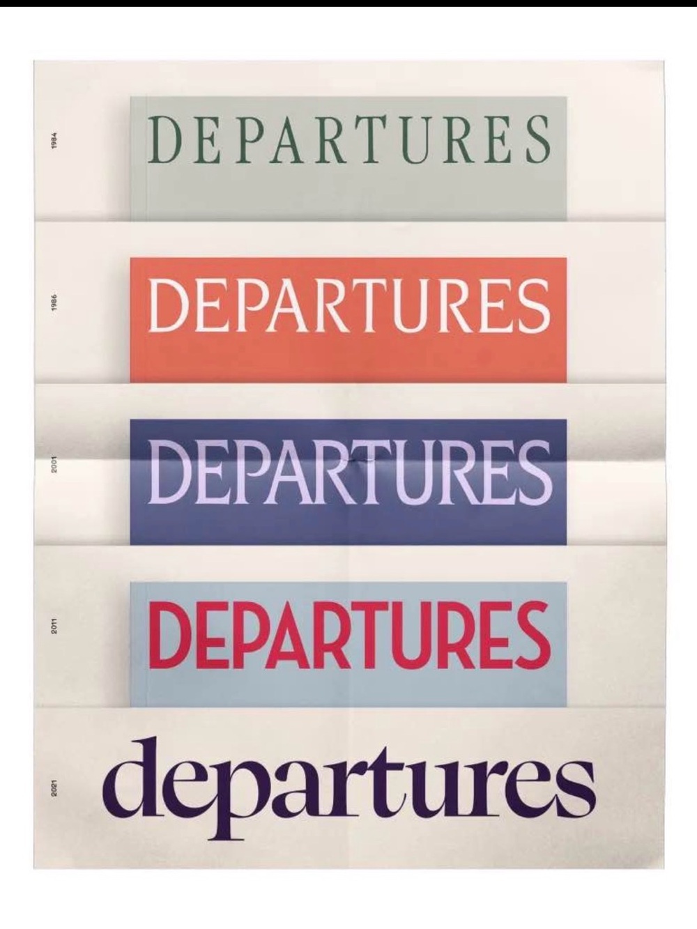 AMEX Departures magazine brand evolution posted 20”x 16”